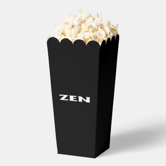 Zen white black popcorn boxes フェイバーボックス (はじけた状態)