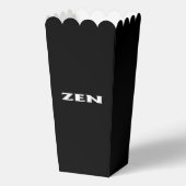 Zen white black popcorn boxes フェイバーボックス (正面)