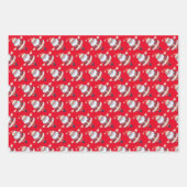 Zen Yoga Christmas Santa Wraping紙セット3 ラッピングペーパーシート (正面3)