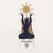 Zen Yoga Pose Meditation Gold Sun Personalize ヨガマット (正面)