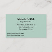 Zen Yoga - ver2 -インストラクターまたはトレーナー 名刺 (裏面)