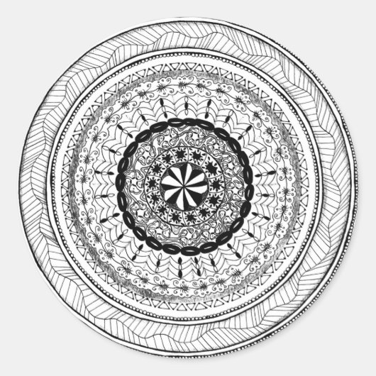 Zendala "Meer"ラウンドステッカー ラウンドシール (正面)