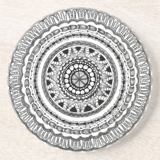 Zendala "Queste"の砂岩飲み物のコースター コースター (正面)