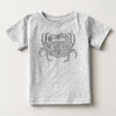 Zendoodleのカニ ベビーTシャツ (正面)
