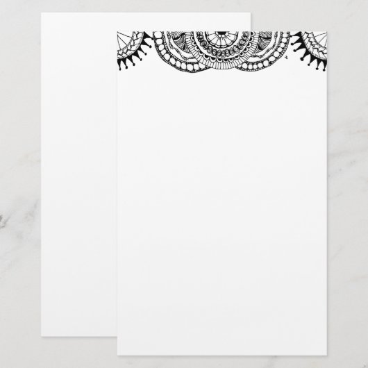 zendoodle mandadalaヘッダー1 便箋 (正面/裏面)