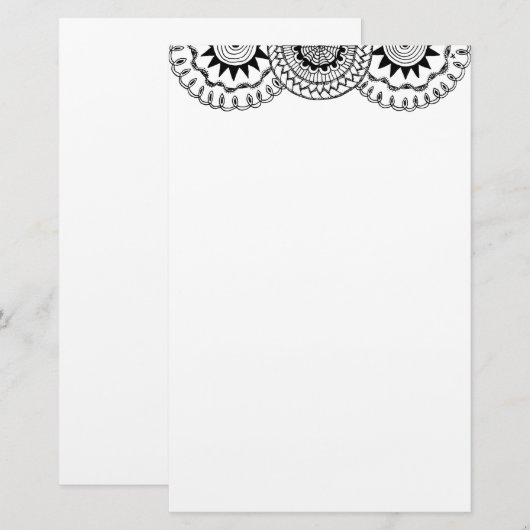 zendoodle mandadalaヘッダー4 便箋 (正面/裏面)