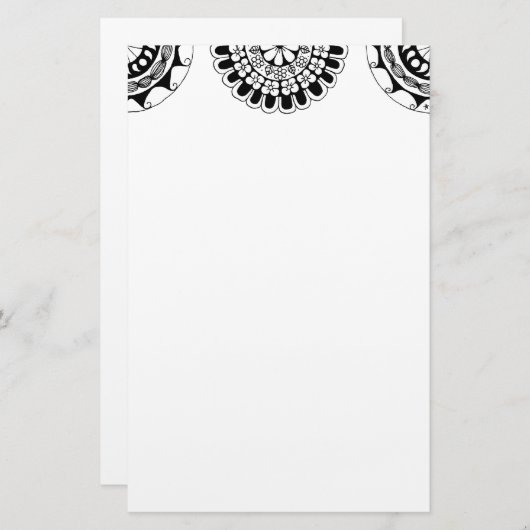 zendoodle mandalan header 3 便箋 (正面/裏面)