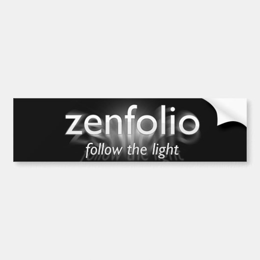 Zenfolioの黒いバンパーステッカー バンパーステッカー (正面)