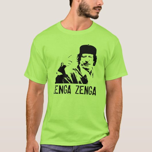 Zenga Zenga! (ライムグリーンの版) Tシャツ (正面)