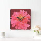 Zenia Floral スクエア壁時計 (ホーム)