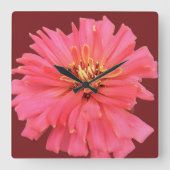 Zenia Floral スクエア壁時計 (正面)