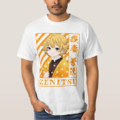 Zenitsu Kimetsy on yaiba Tシャツ (正面)