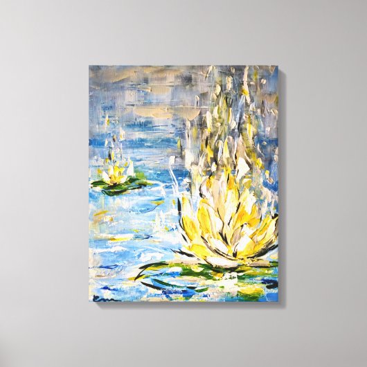 Zénitude | Nénuphar abstrait & art zen キャンバスプリント (正面)