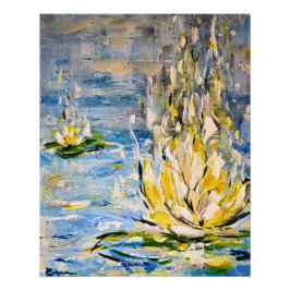 Zénitude | Nénuphar abstrait & art zen ポスター