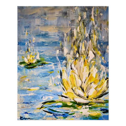 Zénitude | Nénuphar abstrait & art zen ポスター (正面)