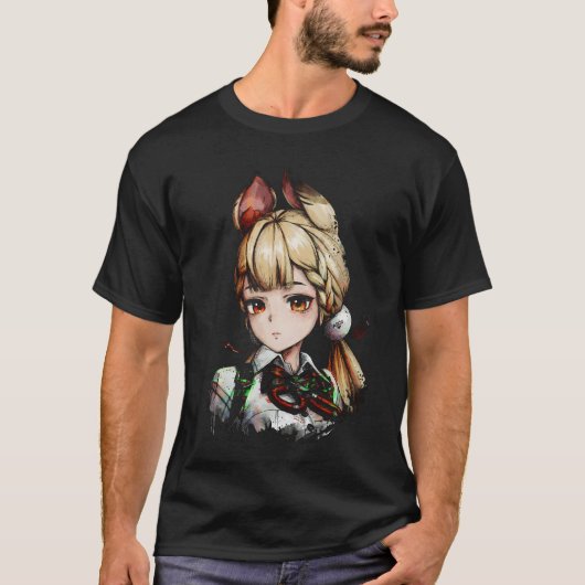 Zenless Zone Zero アリス・タイムフィールド スプークシャック フェイス Tシャツ (正面)