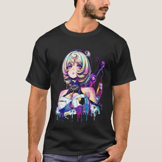 Zenless Zone Zero イーダリ・マーフィー ヴェイパーウェーブ美学 Tシャツ (正面)