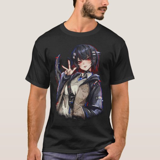 Zenless Zone Zero エレン・ジョー メイド 戦闘ブーツ Tシャツ (正面)