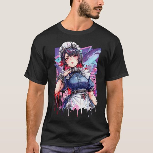 Zenless Zone Zero エレン・ジョー Sランク 氷属性 メイド Tシャツ (正面)