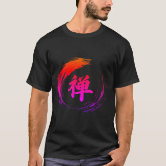 ZENTサムライ禅ブラックTシャツ Tシャツ