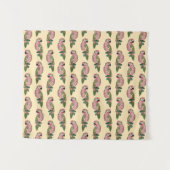 Zentangleのスタイルのオウム タペストリー (正面(横))