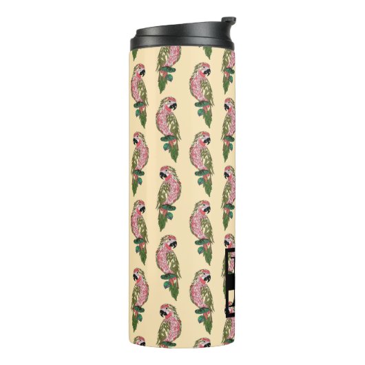 Zentangleのスタイルは|のモノグラムをオウム返しします タンブラー (回転左)