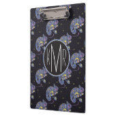 Zentangleのトカゲ|のモノグラム クリップボード (左)