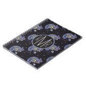 Zentangleのトカゲ|のモノグラム ノートブック (左側)