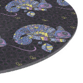 Zentangleのトカゲ カッティングボード (角)