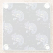 Zentangleのトカゲ ガラスコースター (裏面)