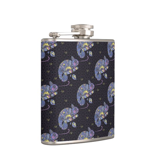 Zentangleのトカゲ フラスク (右)