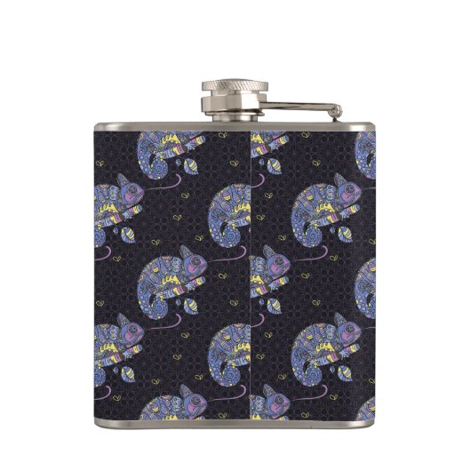 Zentangleのトカゲ フラスク (裏面)