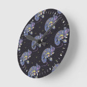 Zentangleのトカゲ ラウンド壁時計 (傾斜)