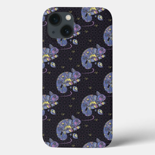 Zentangleのトカゲ Case-Mate iPhoneケース (裏面)