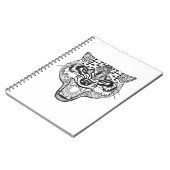 Zentangleはオオカミをインスパイア ノートブック (左側)