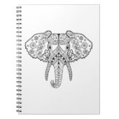 Zentangleは象をインスパイア ノートブック (正面)