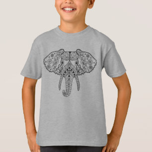 Zentangleは象をインスパイア Tシャツ