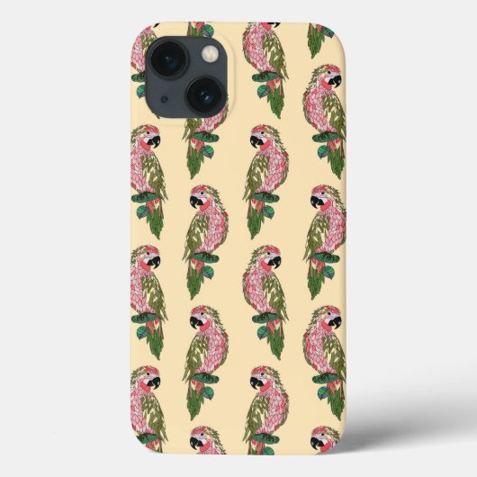 Zentangleスタイルパロット Case-Mate iPhoneケース (裏面)