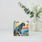 Zentangleパターンは色を追加する美しい方法である スクエア名刺 (スタンド正面)