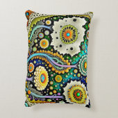 ZentangleフローラDreamscape アクセントクッション (裏面(縦))