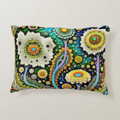 ZentangleフローラDreamscape アクセントクッション (裏面)