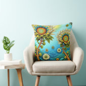 ZentangleフローラDreamscape クッション (椅子)