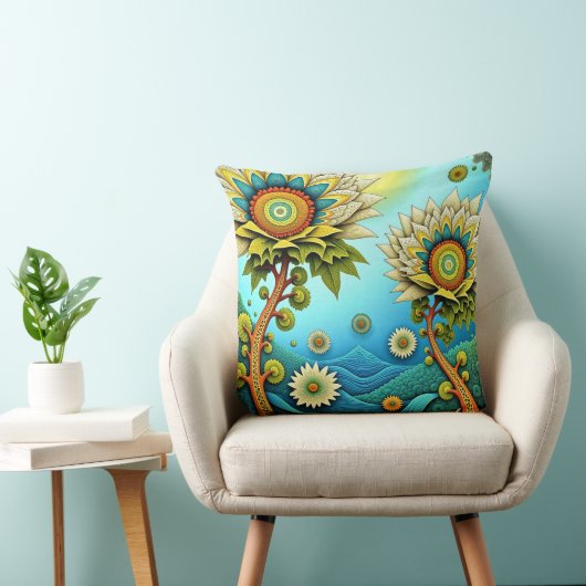 ZentangleフローラDreamscape クッション (椅子)