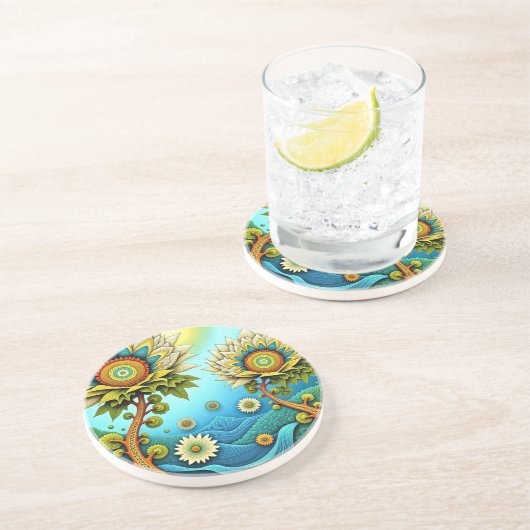 ZentangleフローラDreamscape コースター (側面)