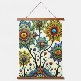 ZentangleフローラDreamscape 吊り下げ型タペストリー