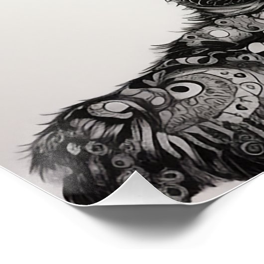 Zentangle犬 ポスター (コーナー)