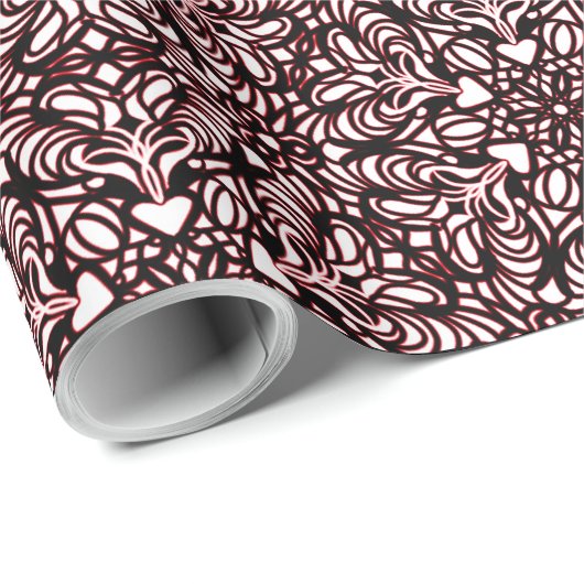 Zentangle赤 ラッピングペーパー (ロールコーナー)