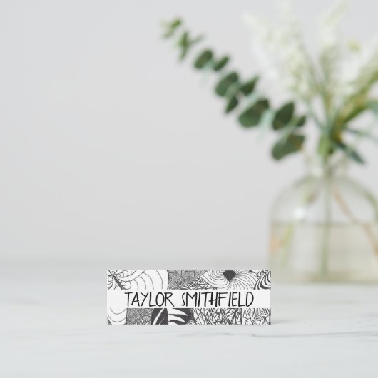 Zentangle®は支部をインスパイア スキニー名刺 (スタンド正面)