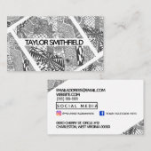 Zentangle®は芸術をインスパイア 名刺 (正面/裏面)