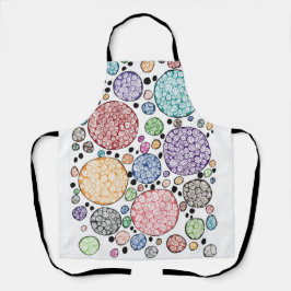 Zentangle circles pattern エプロン
